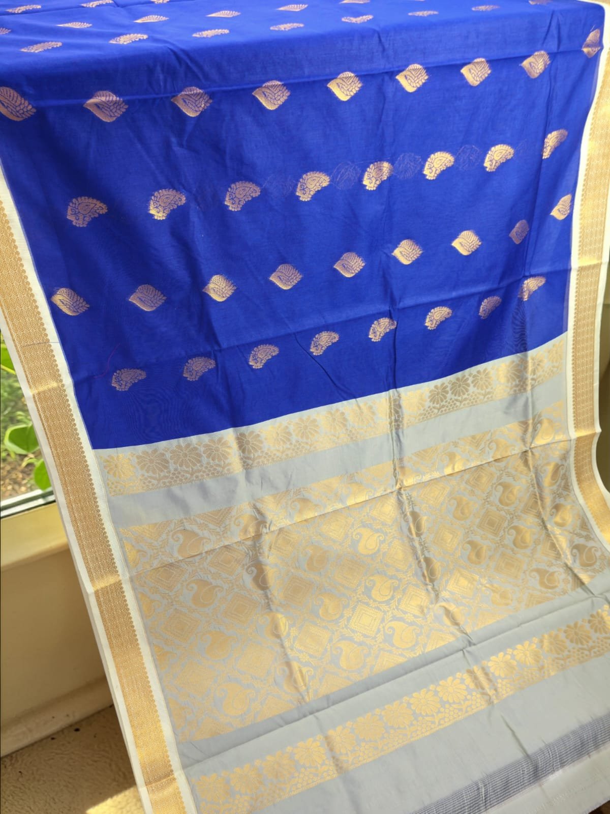 Premium Kanchi Soft Silk Saree Royal Blue